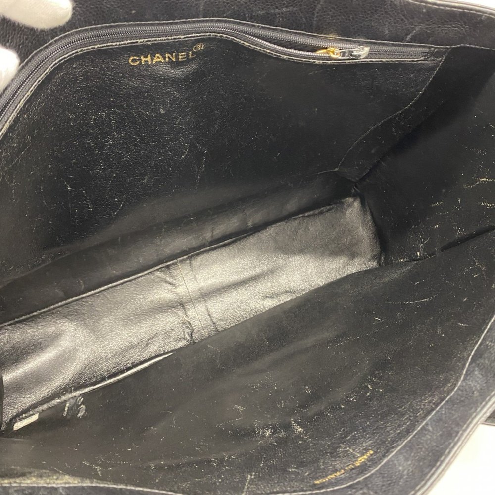CHANEL Black Caviar Leather Tote Bag - Picture 4 of 12